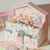 Ramadan Radiance Sale-FLORTTE Flower Food Bear Happy Wooden House Gift Box