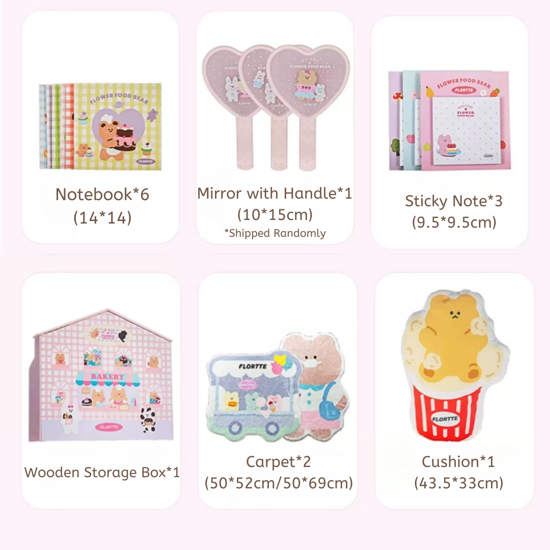 Ramadan Radiance Sale-FLORTTE Flower Food Bear Happy Wooden House Gift Box